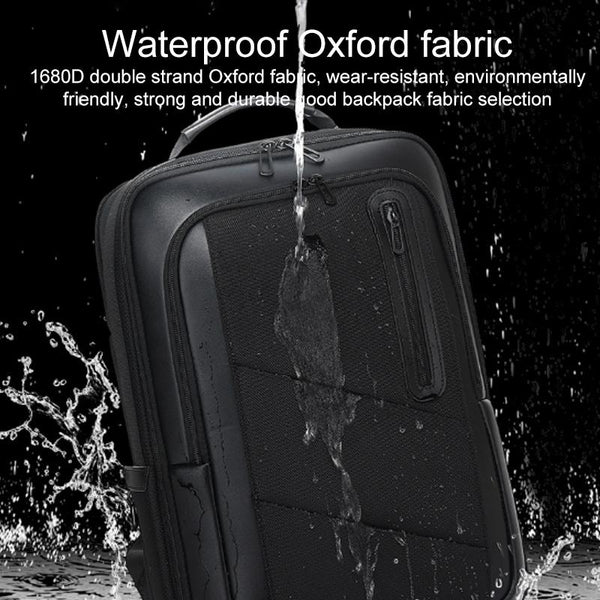 18 Inch Waterproof Double Shoulder Backpack With Usb Black Backpacks