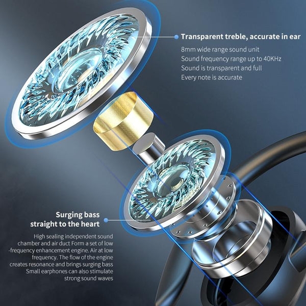 Wireless Stereo Earphones With Charging Case Black Earbuds