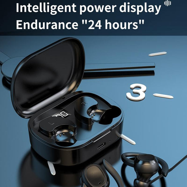 Wireless Stereo Earphones With Charging Case Black Earbuds