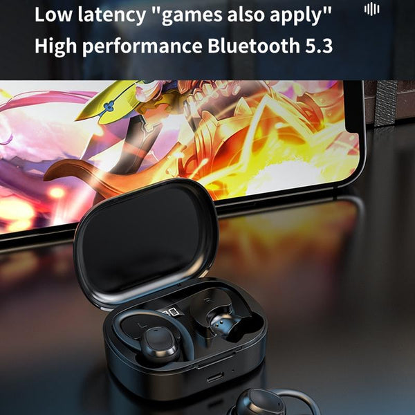 Wireless Stereo Earphones With Charging Case Black Earbuds