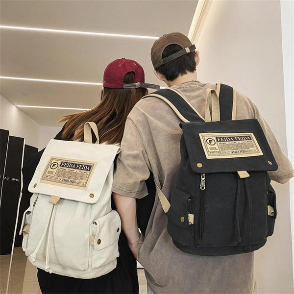 Large Capacity Canvas Backpack For Teens Bags