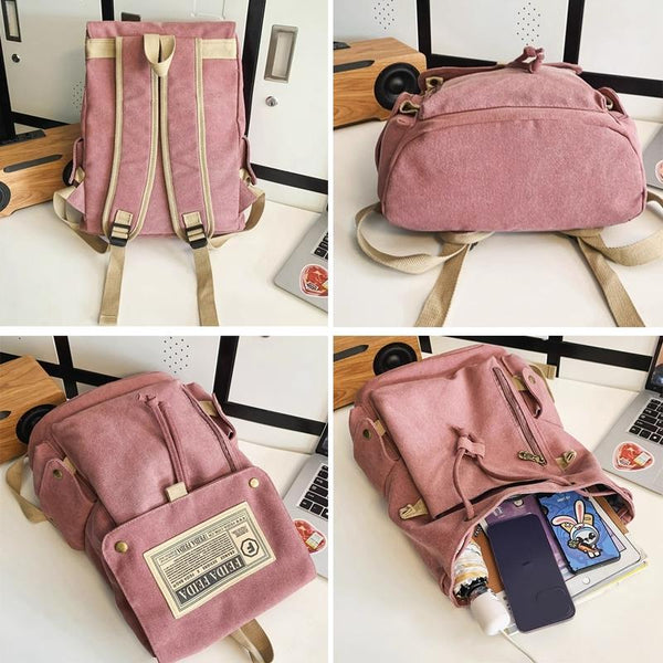 Large Capacity Canvas Backpack For Teens Bags