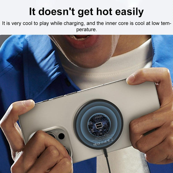 15W Magnetic Wireless Charger Detachable Black Chargers & Cradles