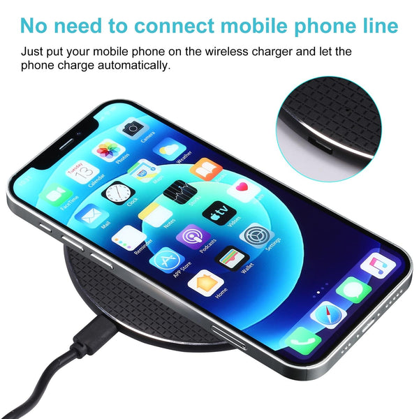15W Plaid Desktop Wireless Charger Black Chargers & Cradles