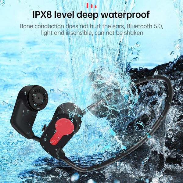 Waterproof K3 Bone Conduction Bluetooth 16Gb Ram Black Headphones