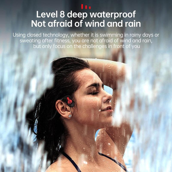 Waterproof K3 Bone Conduction Bluetooth 16Gb Ram Black Headphones