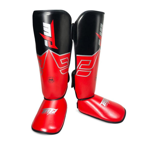 Freestyle Grappling Thai Boxing Training Leg Guards Ankle Protector Sports Protective Gear Red Shin Guards