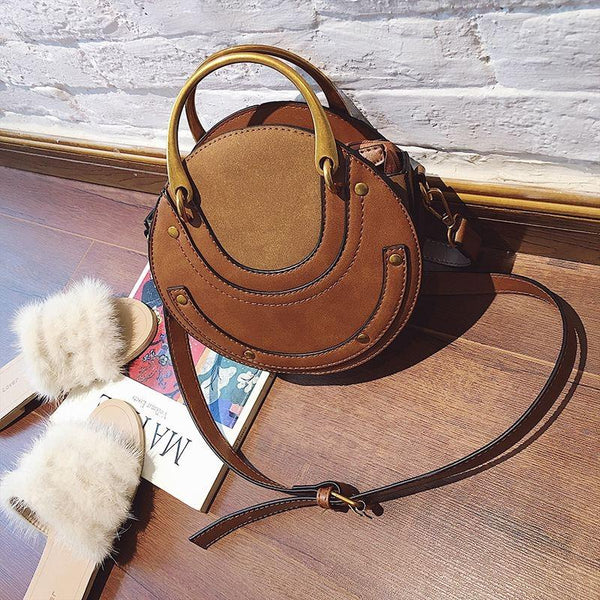 Retro Leather Mini Shoulder Bag For Women Brown Women's Bags & Handbags