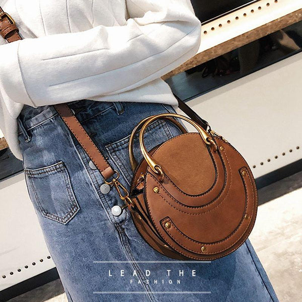 Retro Leather Mini Shoulder Bag For Women Brown Women's Bags & Handbags