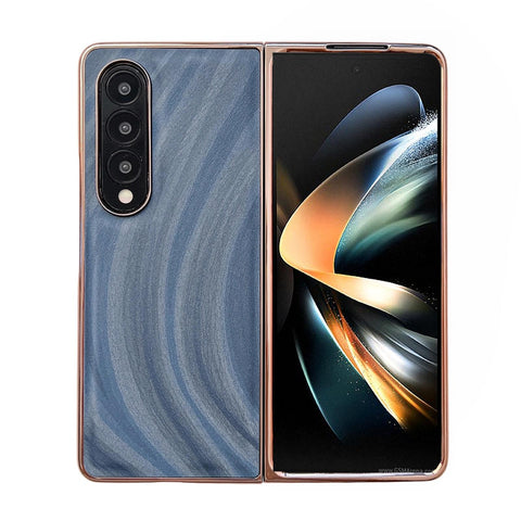 For Samsung Galaxy Z Fold4 5G Nano Electroplating Case Ice Crystal Blue Cases Covers & Skins