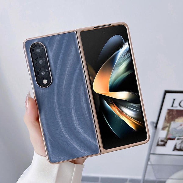 For Samsung Galaxy Z Fold4 5G Nano Electroplating Case Ice Crystal Blue Cases Covers & Skins