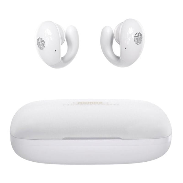 Wireless Stereo Bluetooth Earphones Clip Style White Earbuds