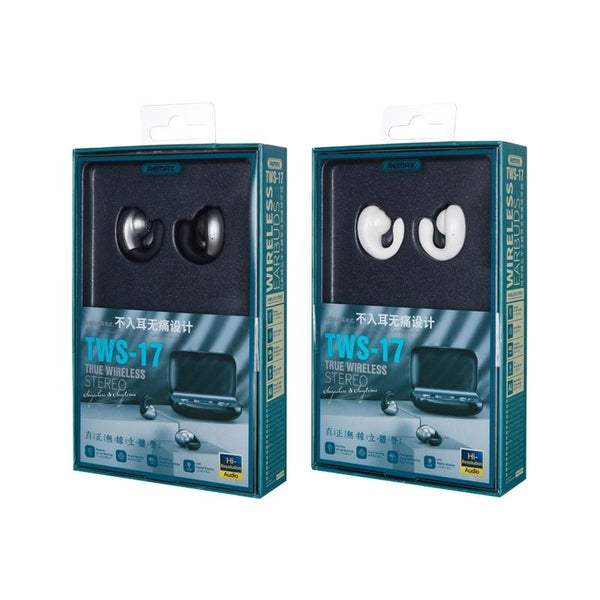 Wireless Stereo Bluetooth Earphones Clip Style White Earbuds