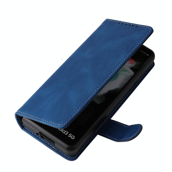 For Samsung Galaxy Z Fold4 5G Foldable Leather Case Detachable Dark Green Cases Covers & Skins