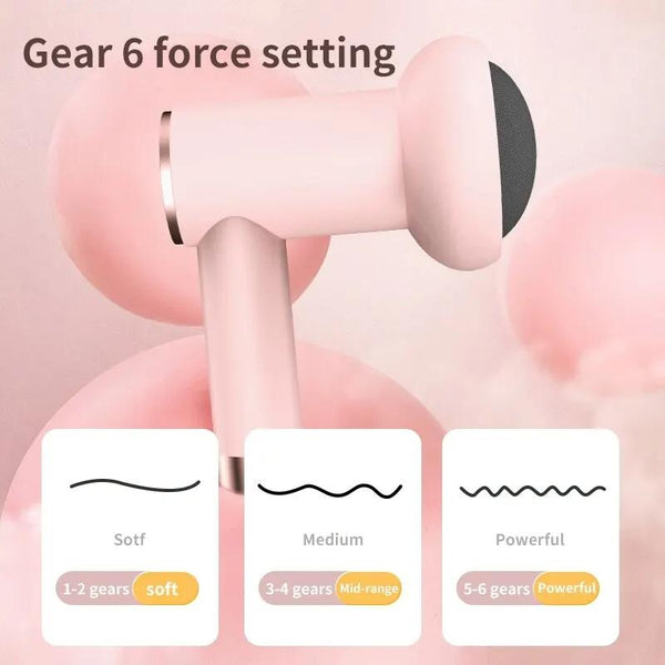 5 Head Handheld Massage Gun For Fat Pushing Pink Massagers