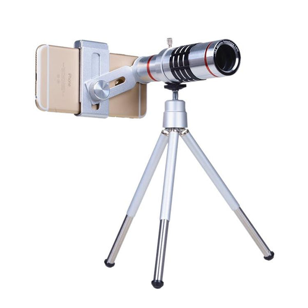 Universal Mobile Phone Telescope Lens With Clip Ideal For Outdoor Shooting 12X Telescopes
