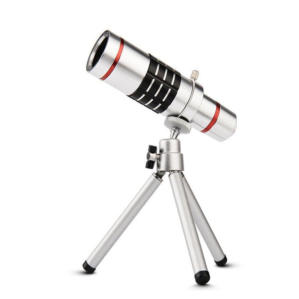 Universal Mobile Phone Telescope Lens With Clip Ideal For Outdoor Shooting 12X Telescopes
