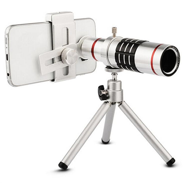 Universal Mobile Phone Telescope Lens With Clip Ideal For Outdoor Shooting 12X Telescopes