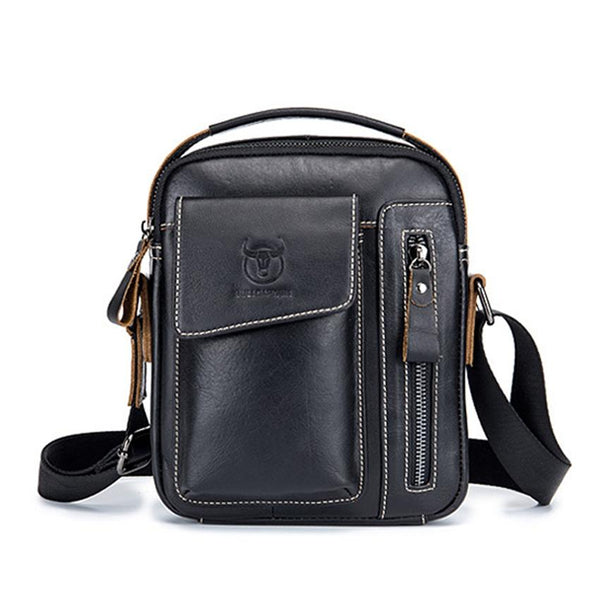 Soft Leather Messenger Bag For Men Black Bags