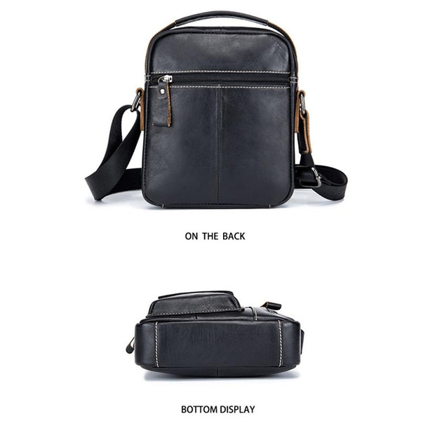Soft Leather Messenger Bag For Men Black Bags