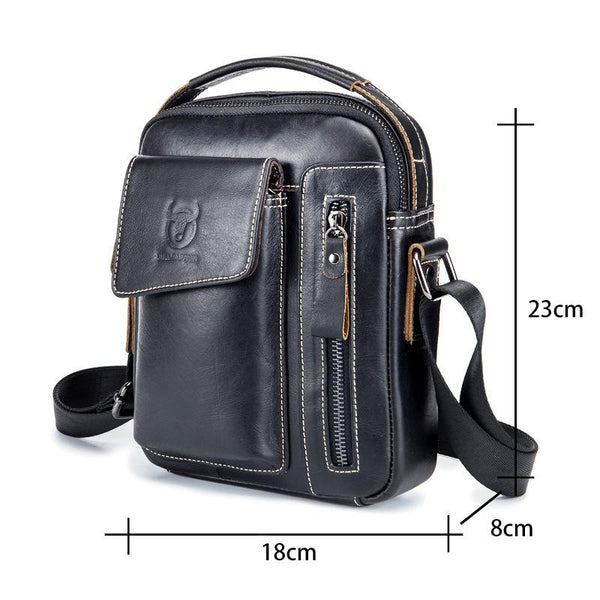 Soft Leather Messenger Bag For Men Black Bags