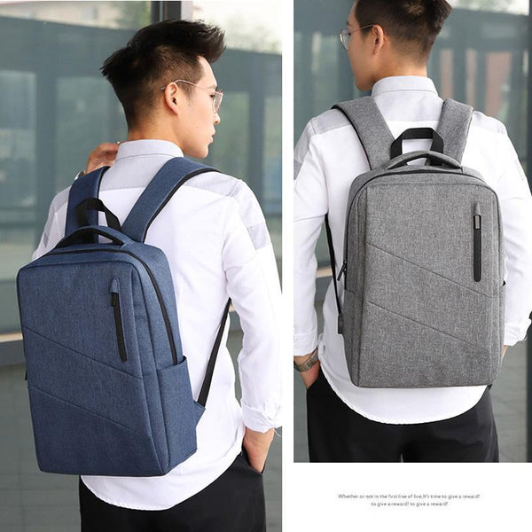Anti Theft Usb Backpack For Business & School Gray Backpacks