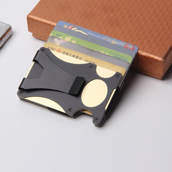 Rfid Blocking Metal Wallet Secure & Compact Red Wallets