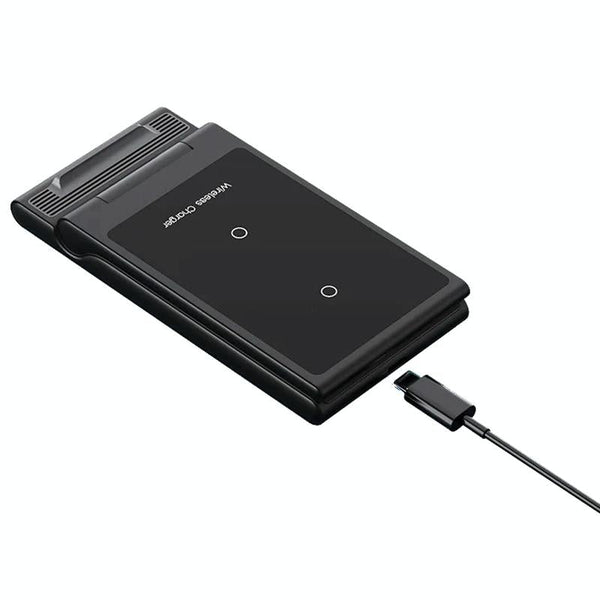 15W Foldable 3 In Wireless Charger Black Chargers & Cradles
