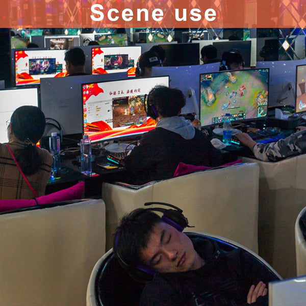 3.5Mm Wired Gaming Headset With Mic Black / Purple Headsets