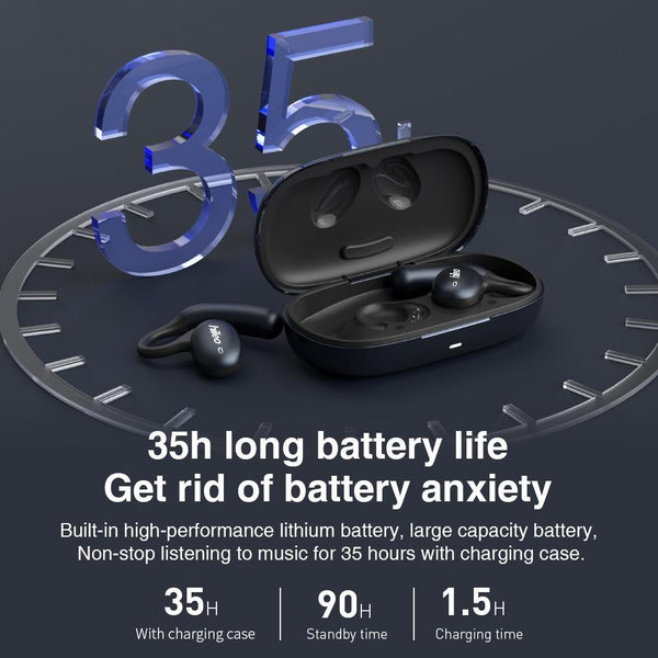 Waterproof Wireless Earphones With Touch Control Ipx5 Black Earbuds