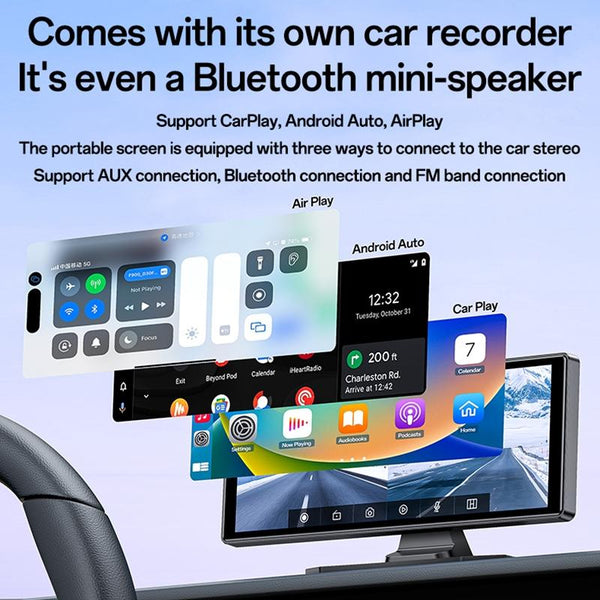 10.26 Inch Carplay Navigation & Recorder Yesido Km19 Black Other Car Video