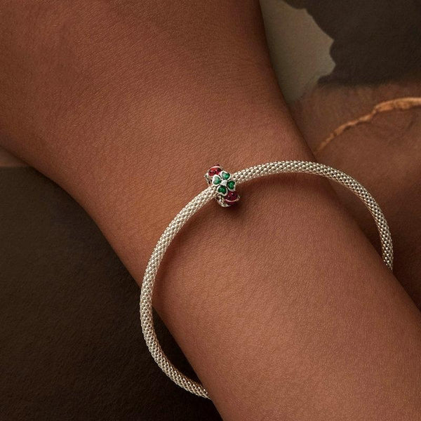 925 Sterling Silver Zircon Ladybug Clover Diy Beads & Silicone Charms & Pendants