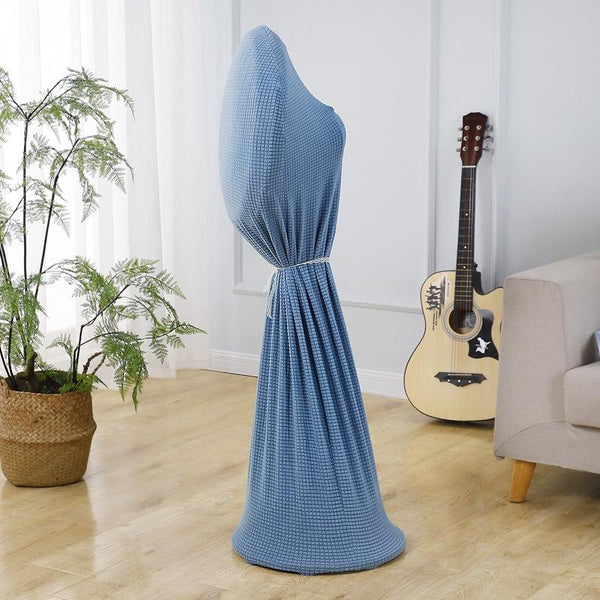 Household Fabric Fan Cover Round Elastic 110X45cm Blue Portable Fans