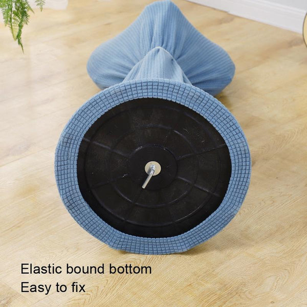 Household Fabric Fan Cover Round Elastic 110X45cm Blue Portable Fans
