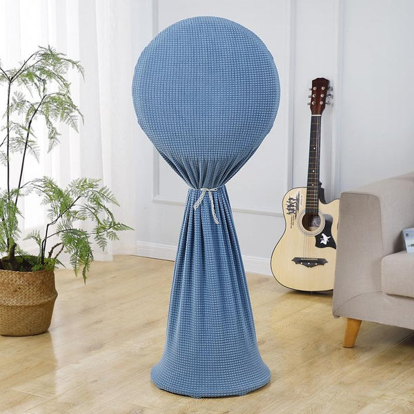 Household Fabric Fan Cover Round Elastic 110X45cm Blue Portable Fans