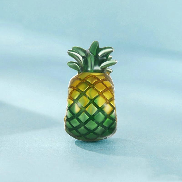 925 Sterling Silver Gradient Pineapple Diy Beads Charms & Pendants