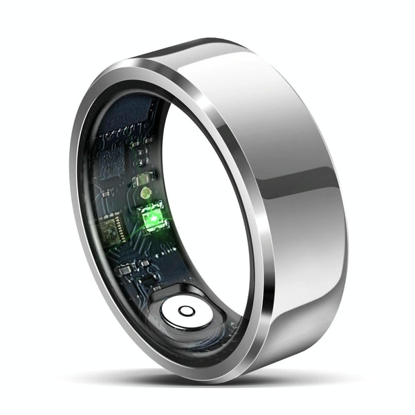 Smart Ring With Heart Rate Blood Oxygen And Sleep Monitoring Size 10 Black Activity Trackers
