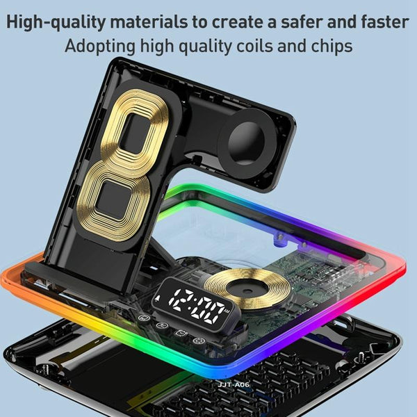 15W In Foldable Wireless Charger Stand Black Chargers & Cradles