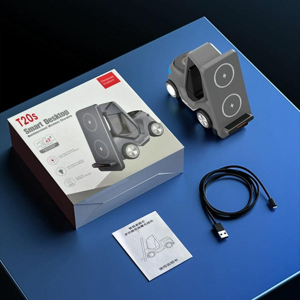 15W 3 In Forklift Wireless Charger With Led Light Gray Chargers & Cradles