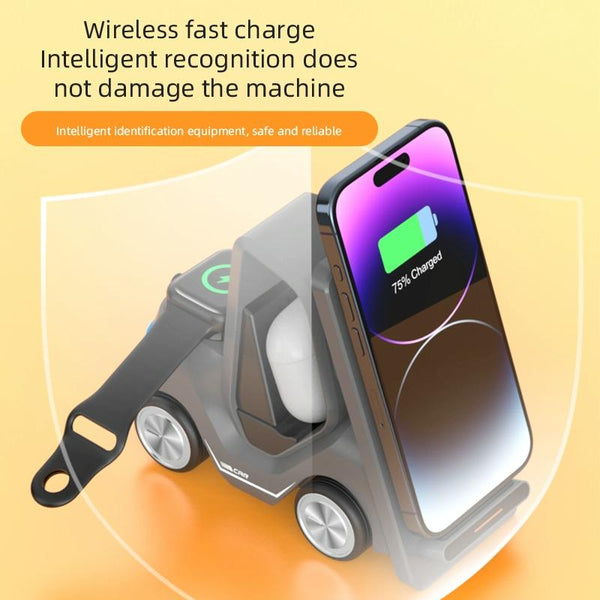 15W 3 In Forklift Wireless Charger With Led Light Gray Chargers & Cradles