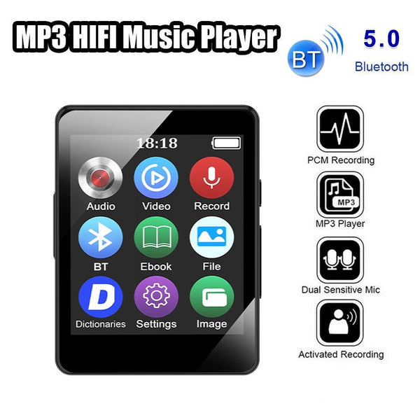 Bluetooth 5.0 Mp3 Player With Ebook Recorder 128Gb Without Memory Card Ipods & Mp3 Players