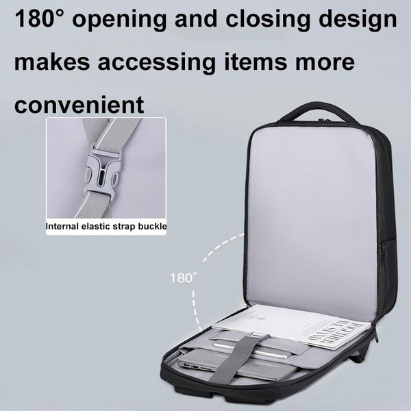 Waterproof Laptop Backpack With Usb Port 17 Inch Capacity Password Lock Black Laptop Cases & Bags