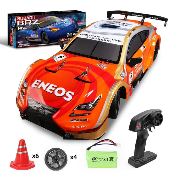 1 16 4Wd Drift Rc Toy Car 2.4G Compact Design Orange Remote Controlled Toys