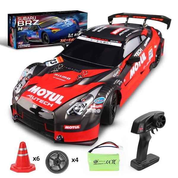 1 16 4Wd Drift Rc Toy Car 2.4G Compact Design Orange Remote Controlled Toys