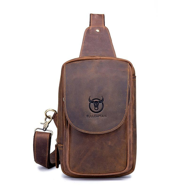 Retro Leather Shoulder Bag For Men Brown Bags