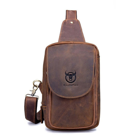 Retro Leather Shoulder Bag For Men Brown Bags