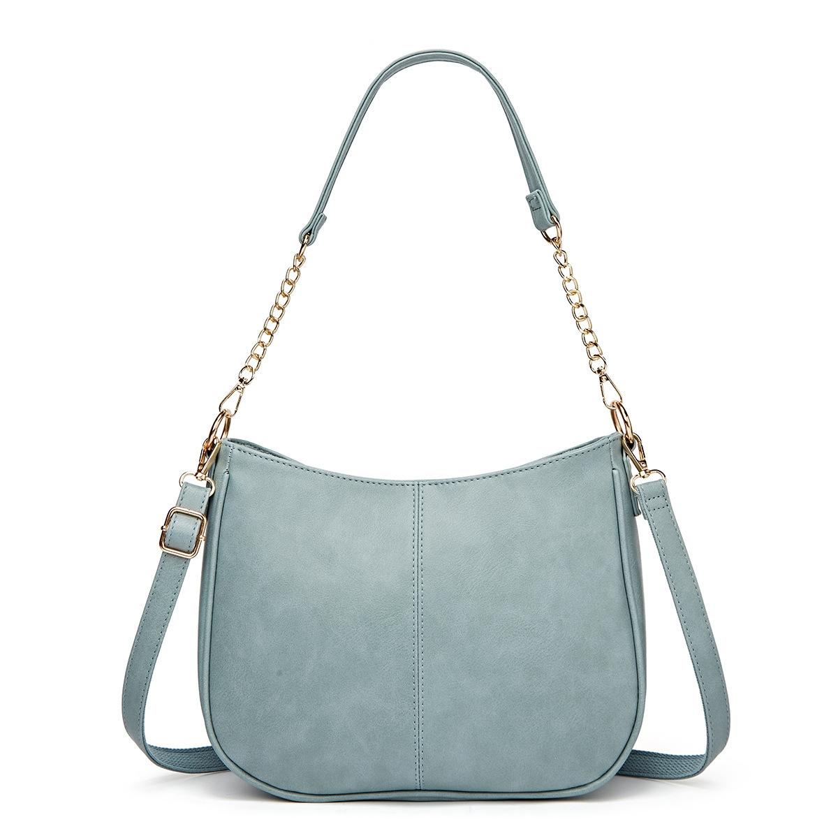 Leather Crossbody Bag Large Capacity Blue Women's Bags & Handbags