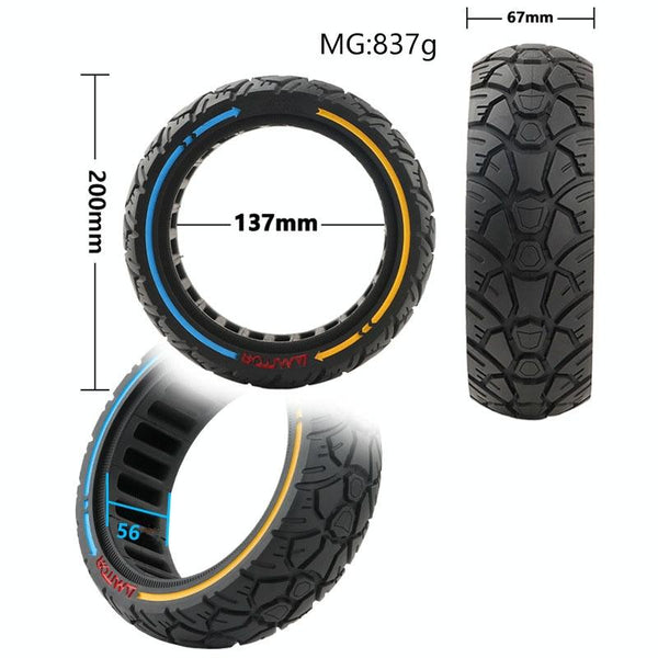 Universal 8.5 Electric Scooter Tire With 56 Card Slot Off Road 2 Colours Accessories