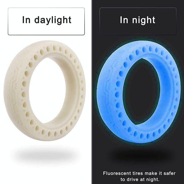 8.5 Inch Shock Absorbing Honeycomb Solid Tire For Xiaomi Mijia M365 Fluorescent Pattern Green Accessories