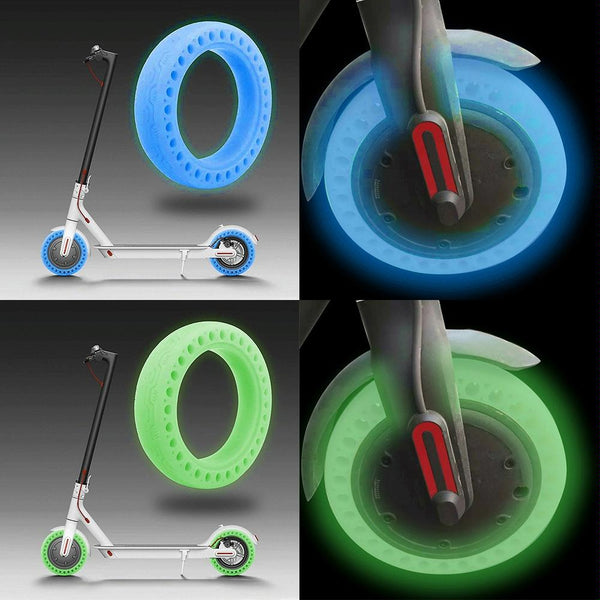 8.5 Inch Shock Absorbing Honeycomb Solid Tire For Xiaomi Mijia M365 Fluorescent Pattern Green Accessories